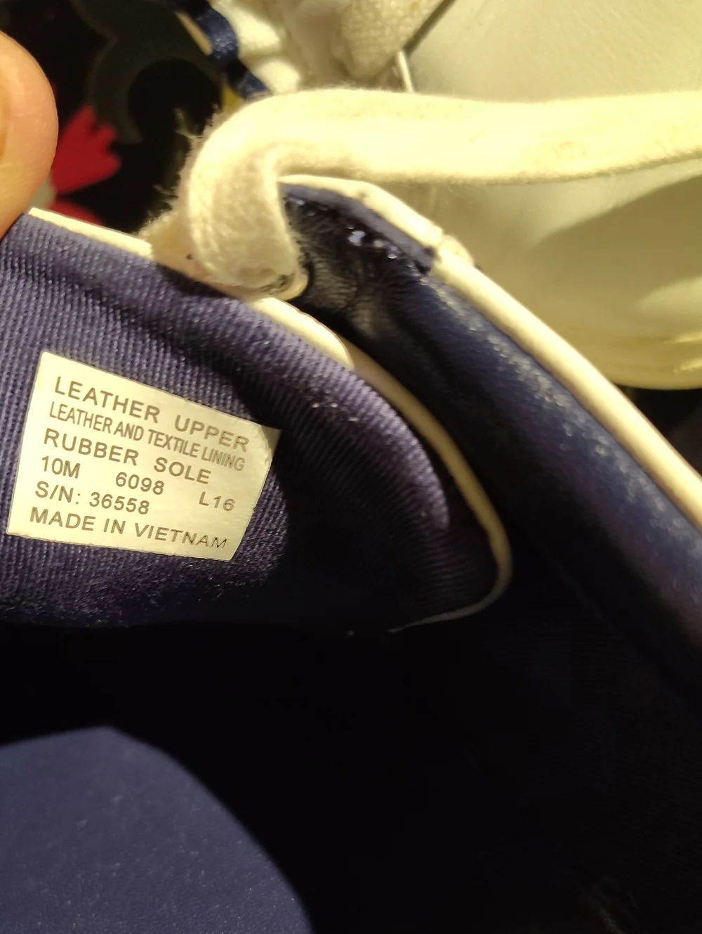 Tory Burch  Sport White Leather Sneakers with Navy Trim Size 10